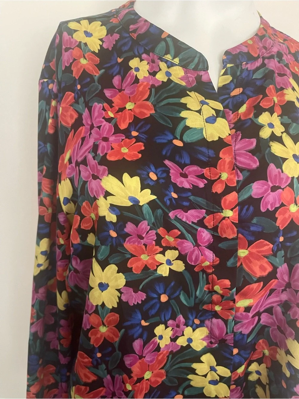 Sara campbell flower print blouse size xl - Picture 2 of 5
